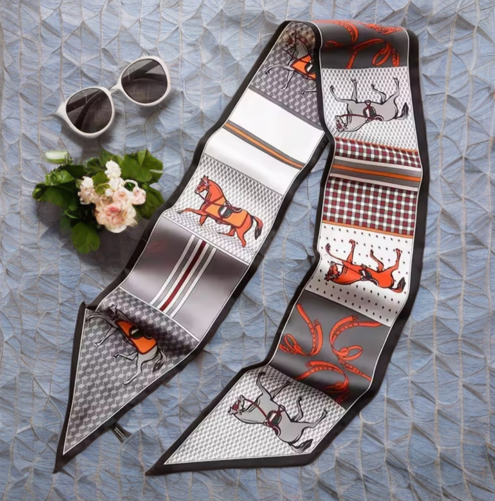 Luxurious Horse Print Neck Scarf