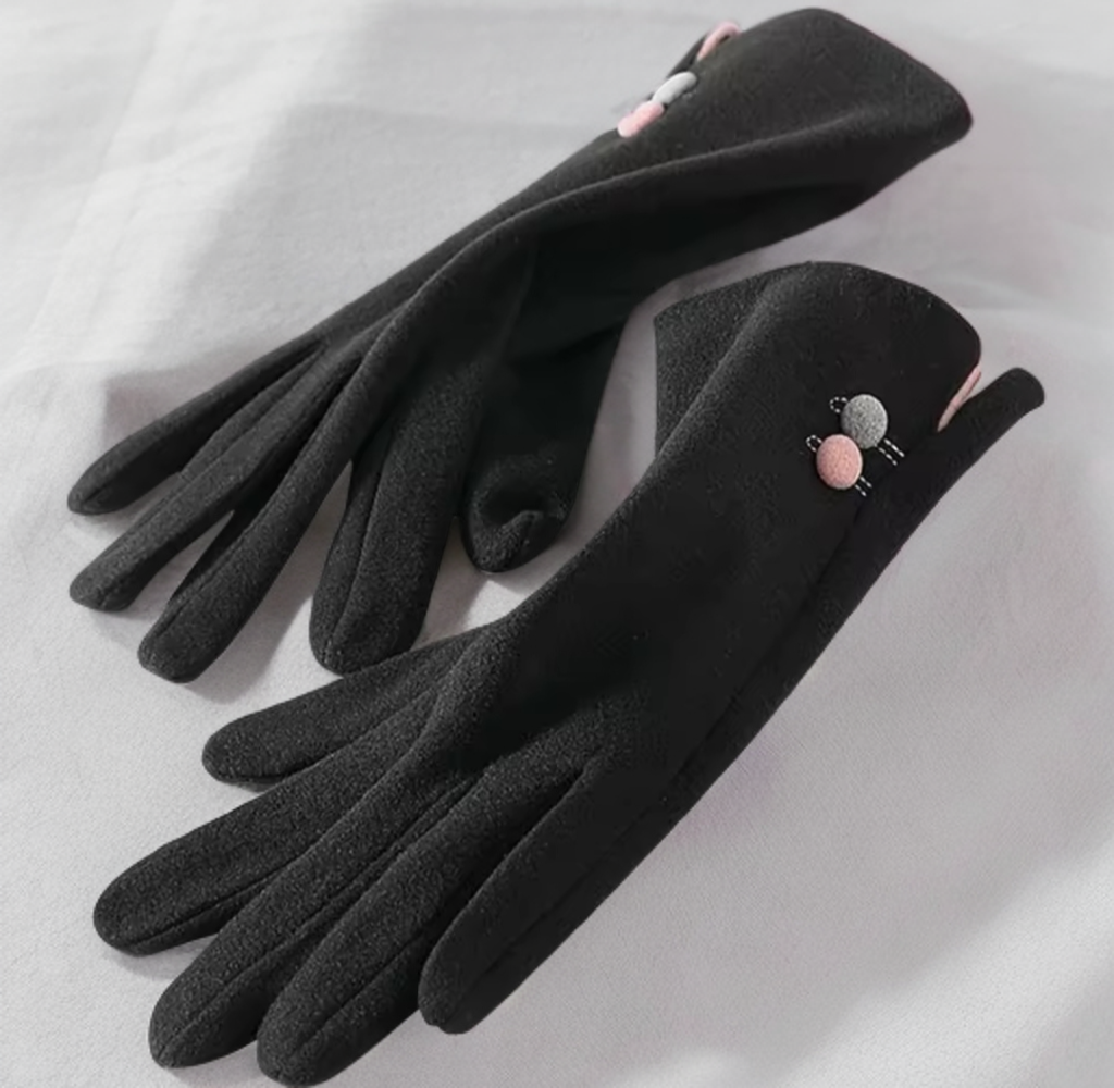 Womens Black Gloves
