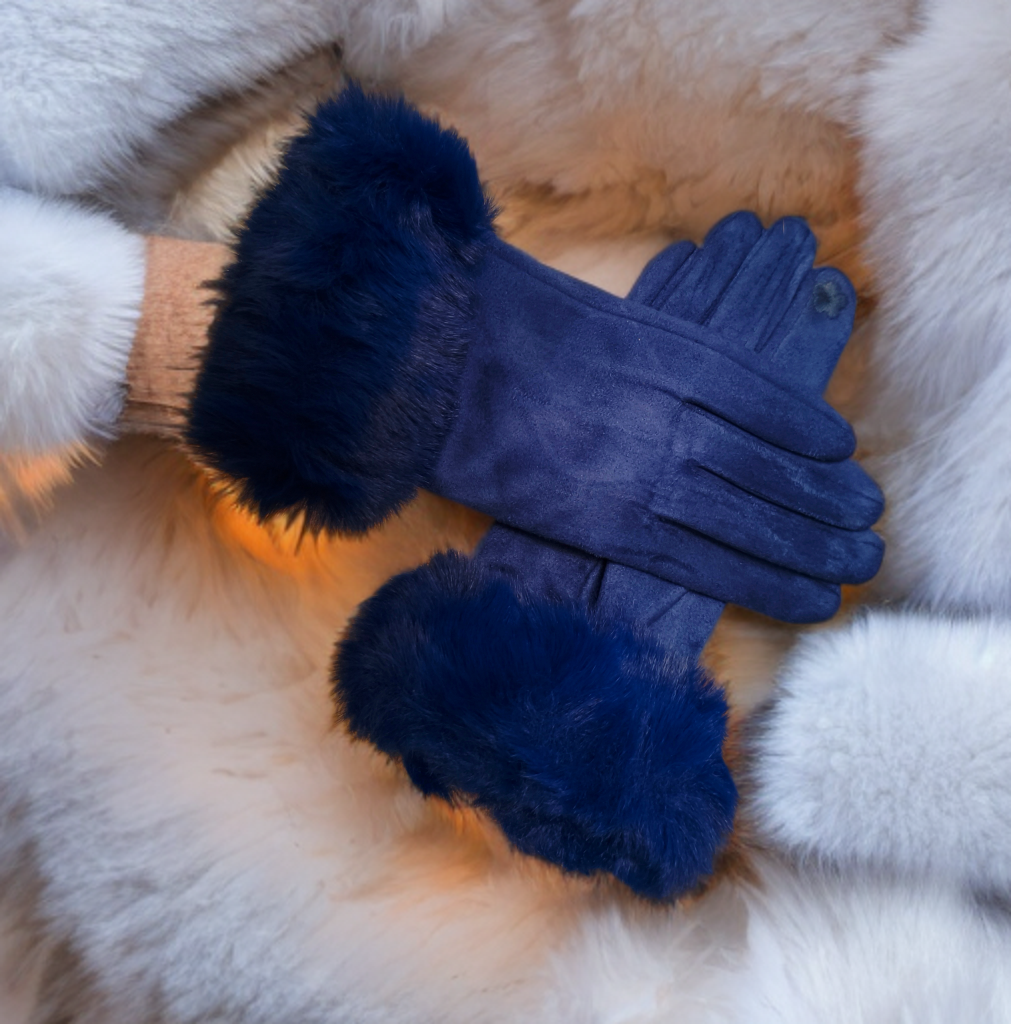 Fur Trim Luxury Gloves