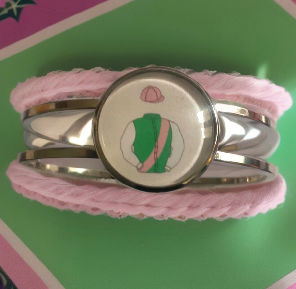 Horse Racing Silks Bangle -Custom Owners Colours