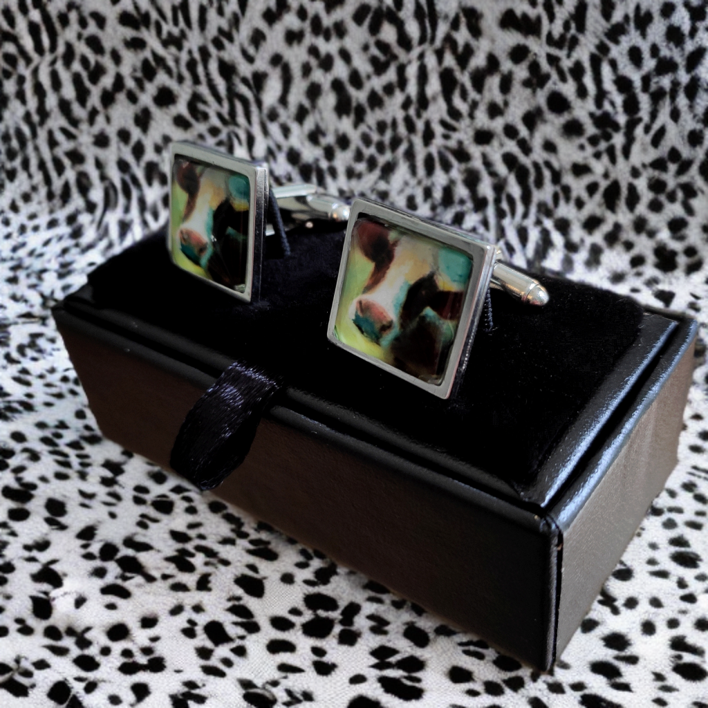 Cow Head Square Cufflinks