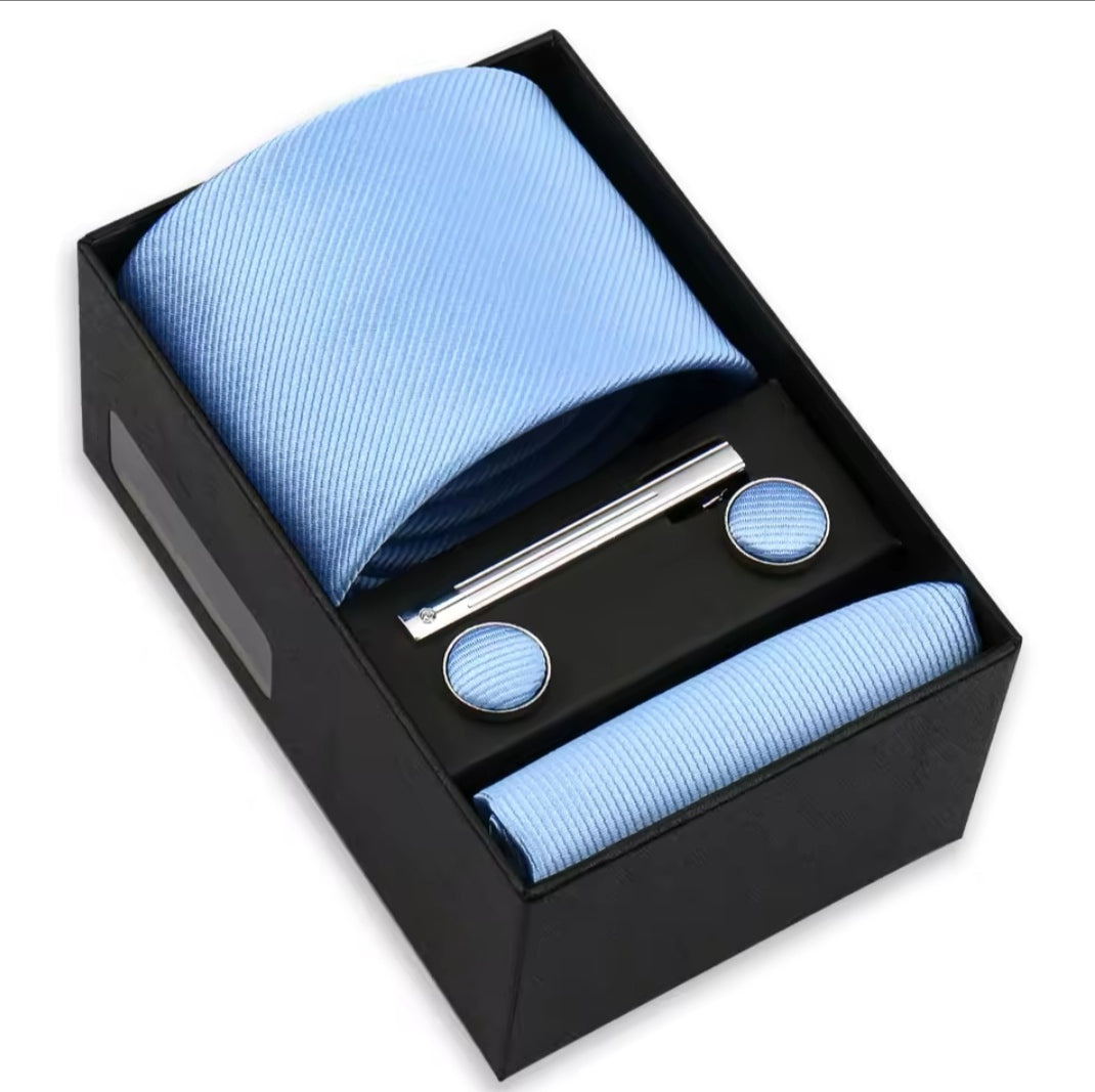 Men's Tie Set in Light Blue